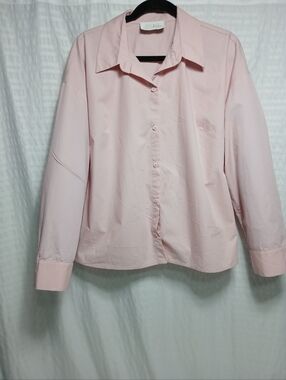 Anthropologie Mare Mare X Light Pink Button-Up  Long Sleeve Shirt Ladies L
